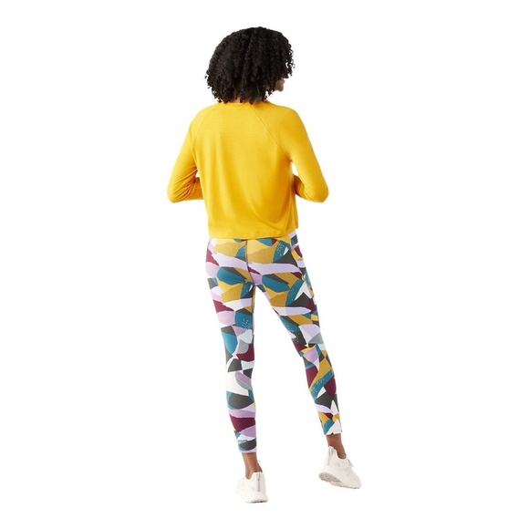 Smartwool Women's Active Crop Long Sleeve, Small, Goldenrod - Picture 3 of 6